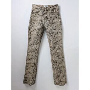 Reformation Peyton Snake High Rise Bootcut Jeans 26 Animal Print Flare Leg